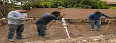 Site check and soil analysis for pool construction