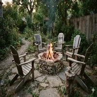 Premium custom masonry fire pit in backyard design